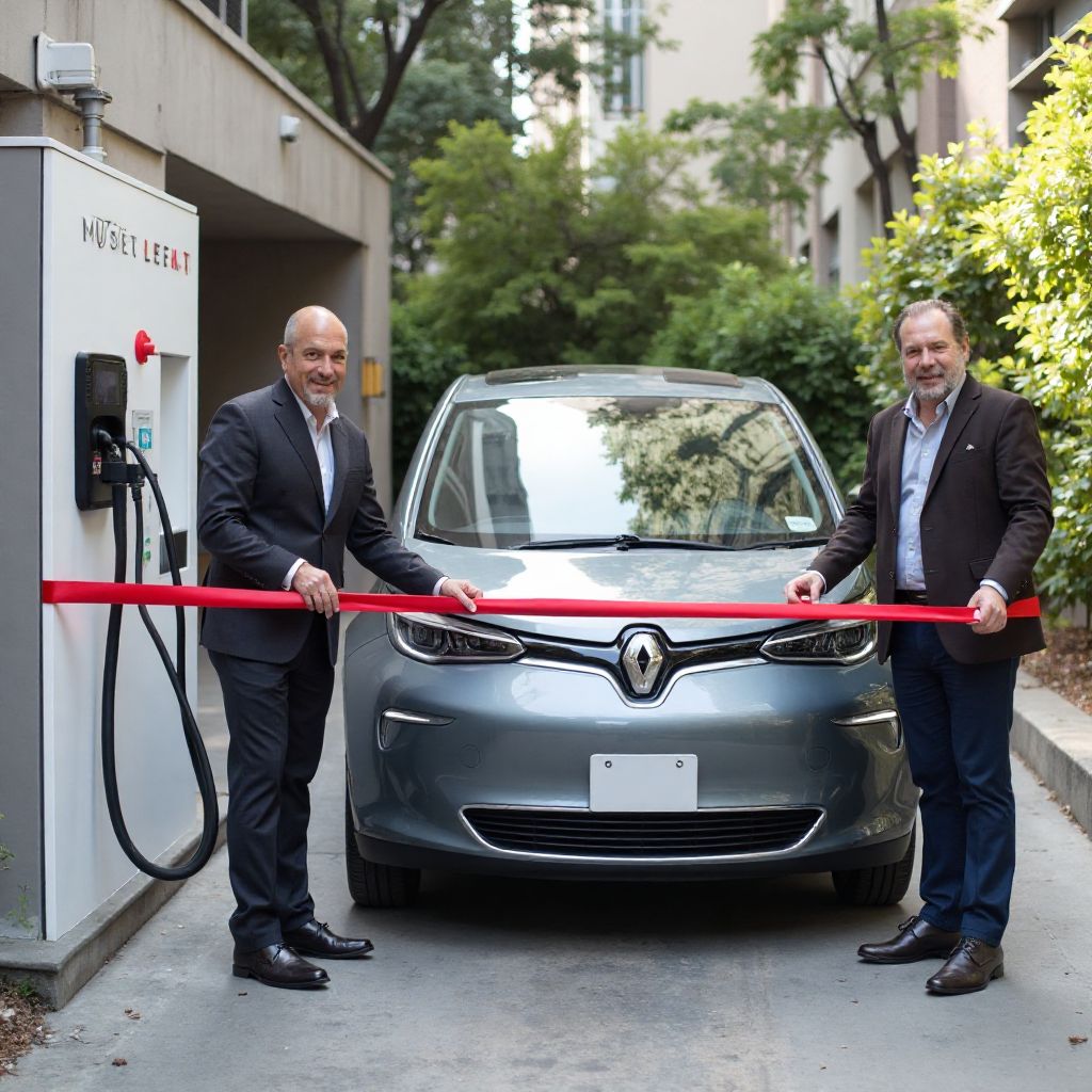 Fundadores de ElectroCharge en la primera estación