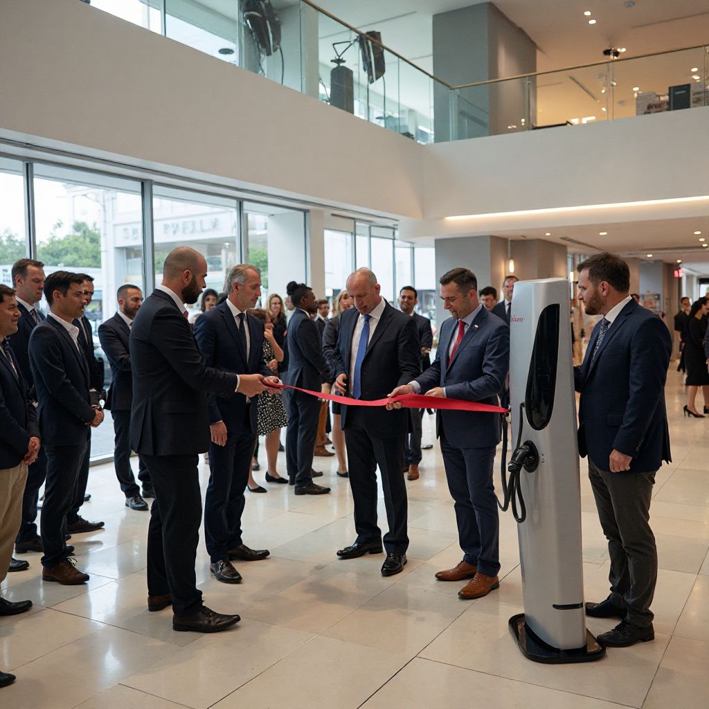Inauguración de estación en centro comercial